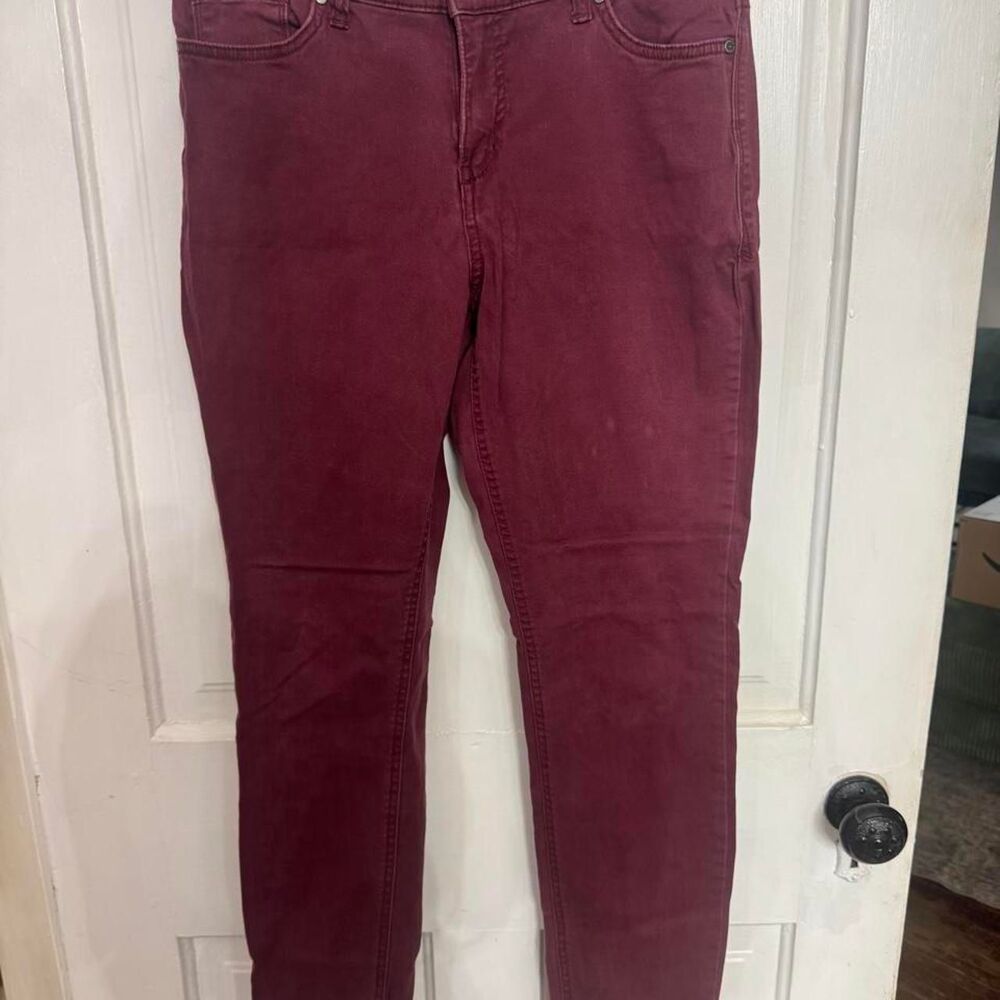 Hannah Women's Burgundy and Red Jeans